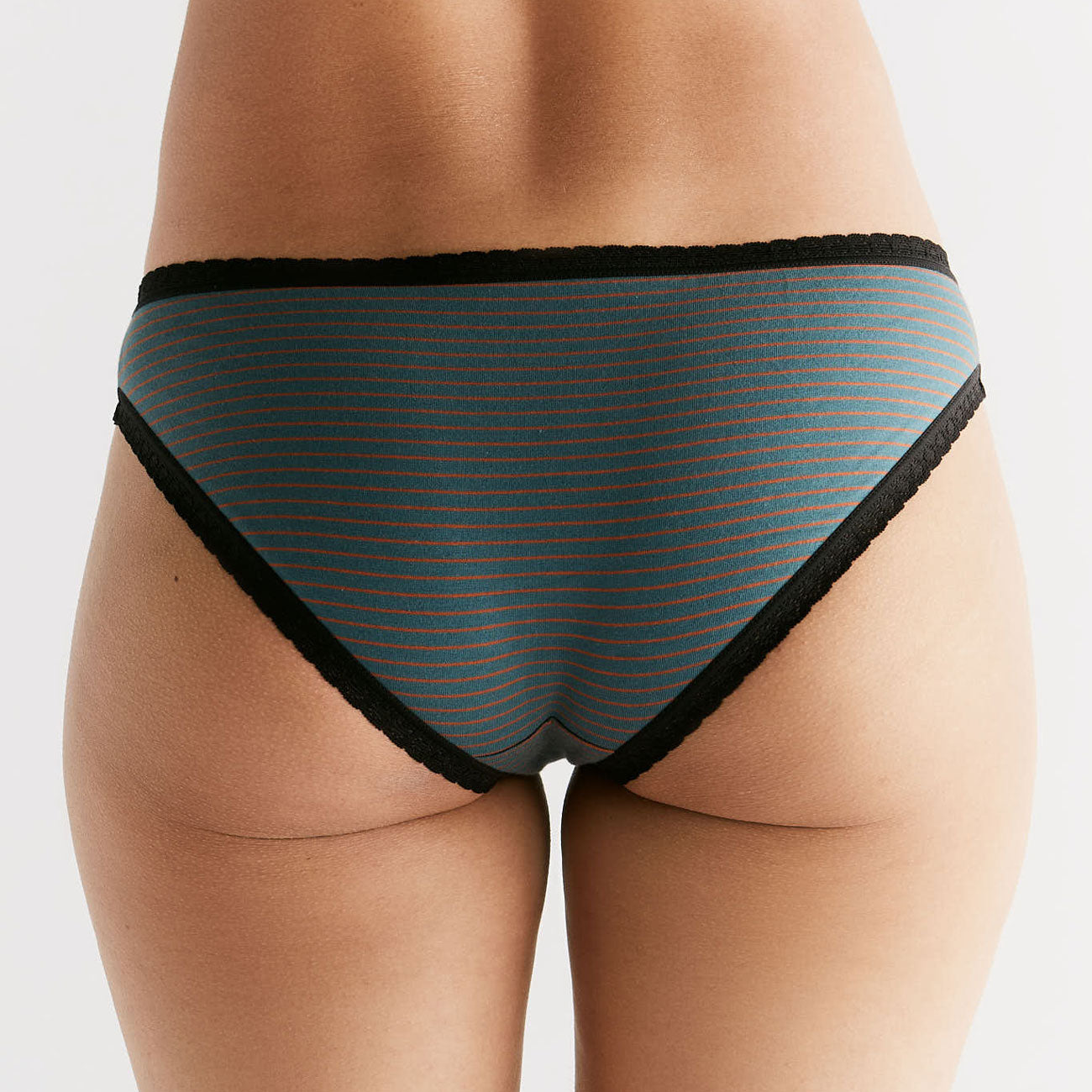 Slip en coton bio avec dentelle contrastée - ALBERO NATUR