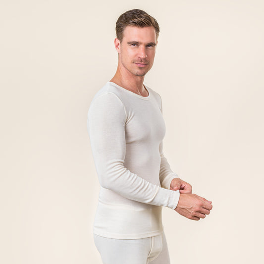 Maillot HARVEY manches longues en laine et soie - LIVING CRAFTS