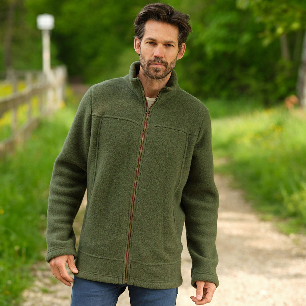 Veste homme en maille polaire de laine - ENGEL