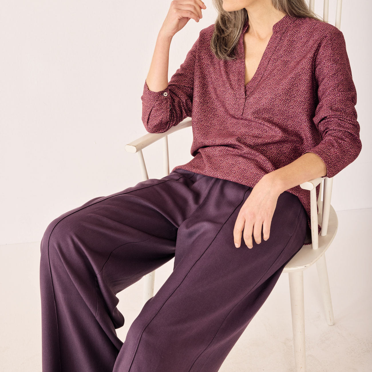 Pantalon coupe large en eco-vero et laine - MADNESS