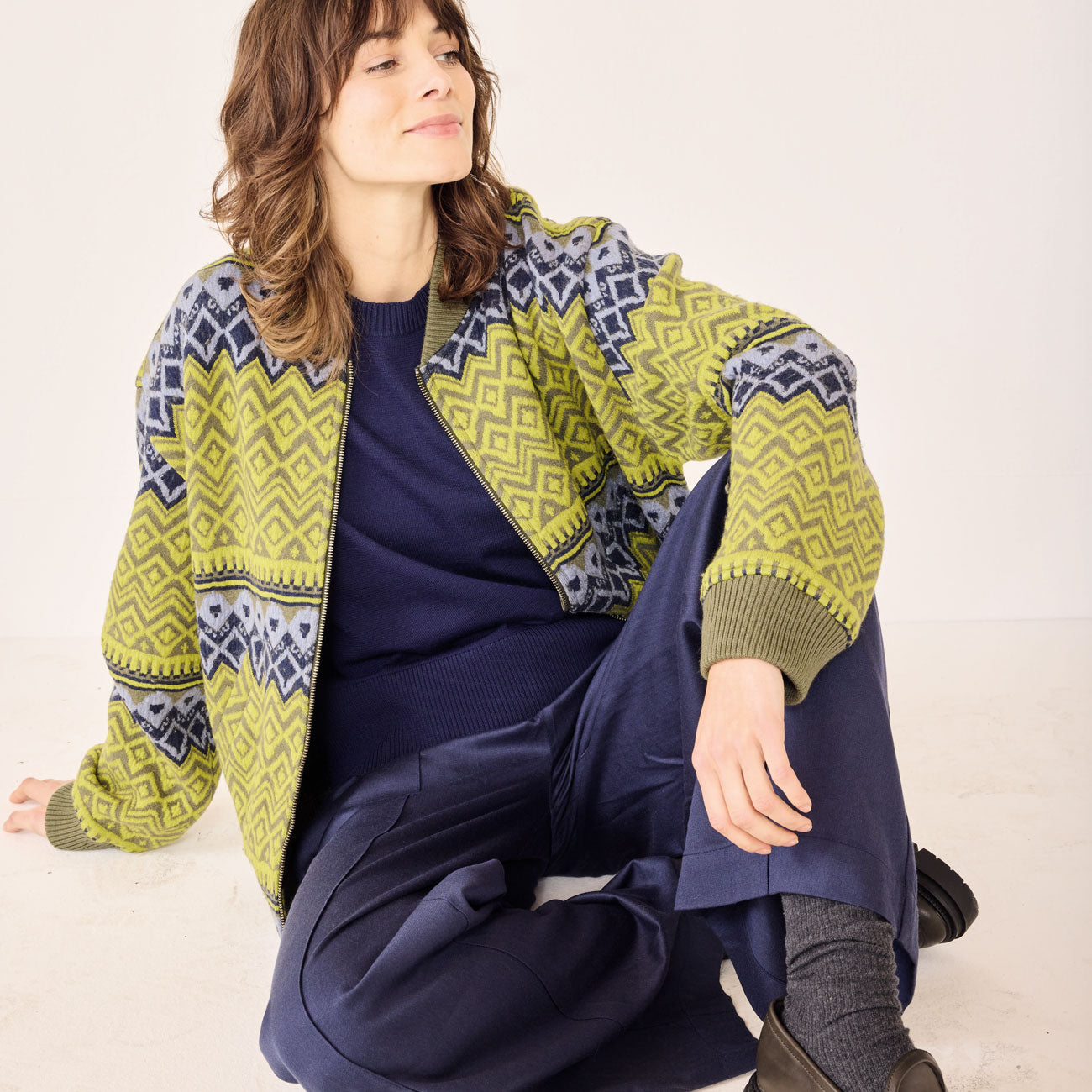 Pantalon coupe large en eco-vero et laine - MADNESS