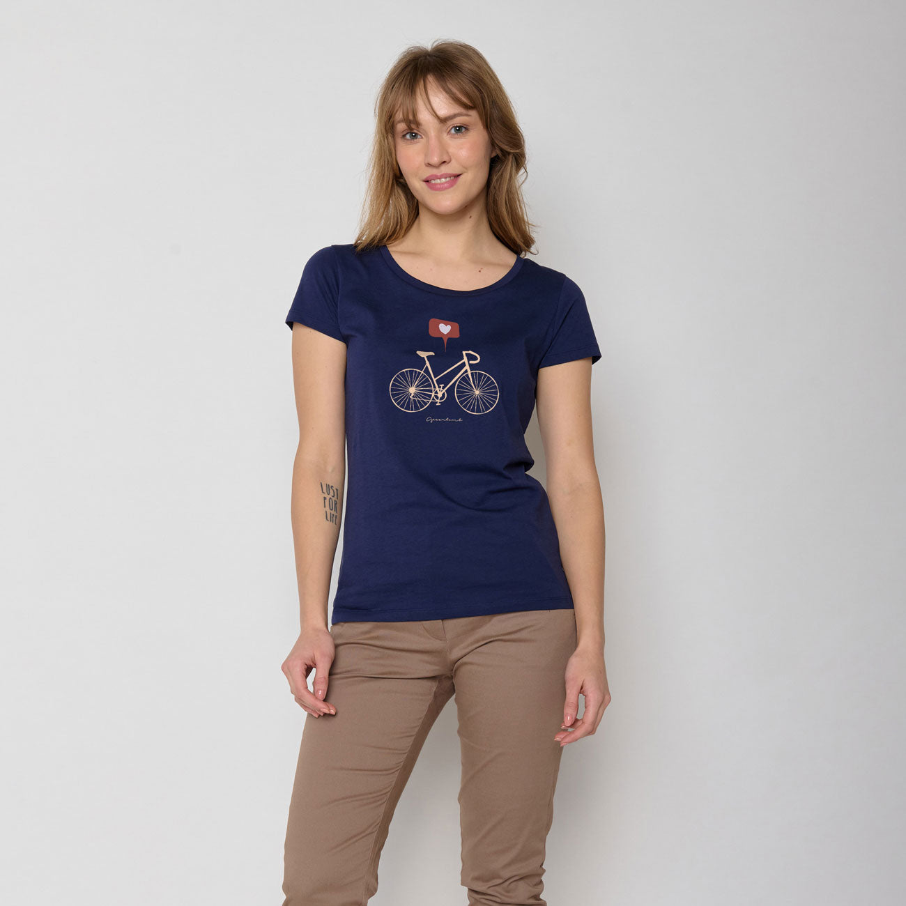 T-shirt amoureux du vélo en coton bio - GREENBOMB