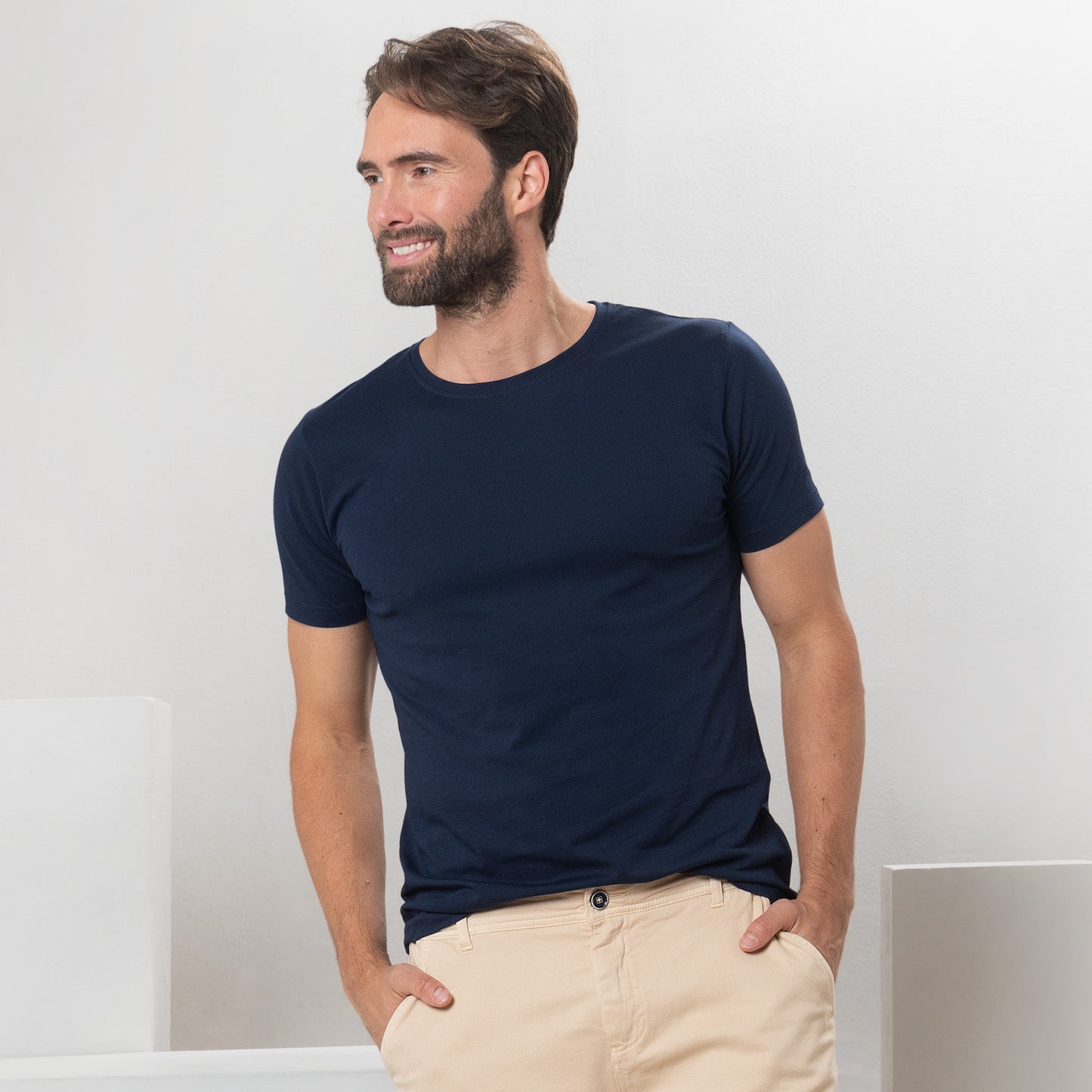 Duo t-shirts basiques FABIAN col rond - LIVING CRAFTS