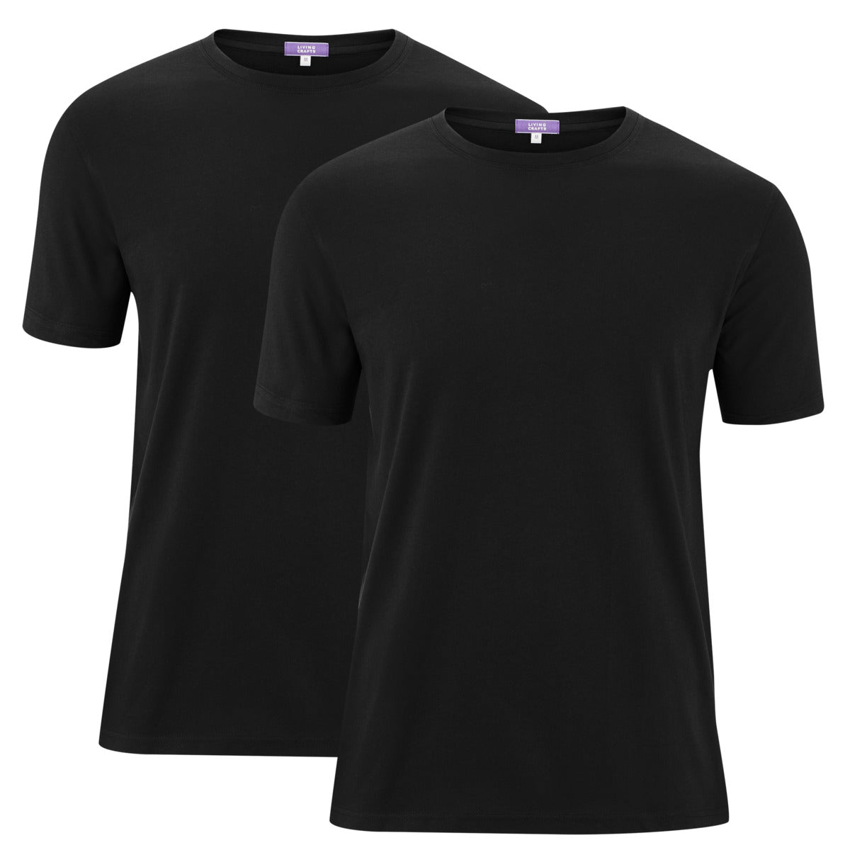 Duo t-shirts basiques FABIAN col rond - LIVING CRAFTS