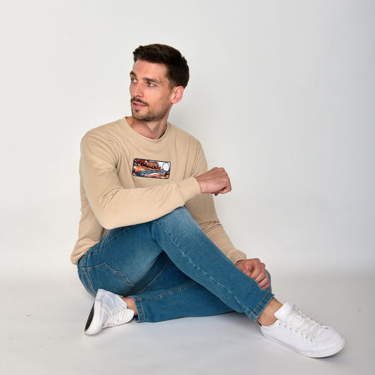 Pull broderie rivière en coton bio - GREENBOMB