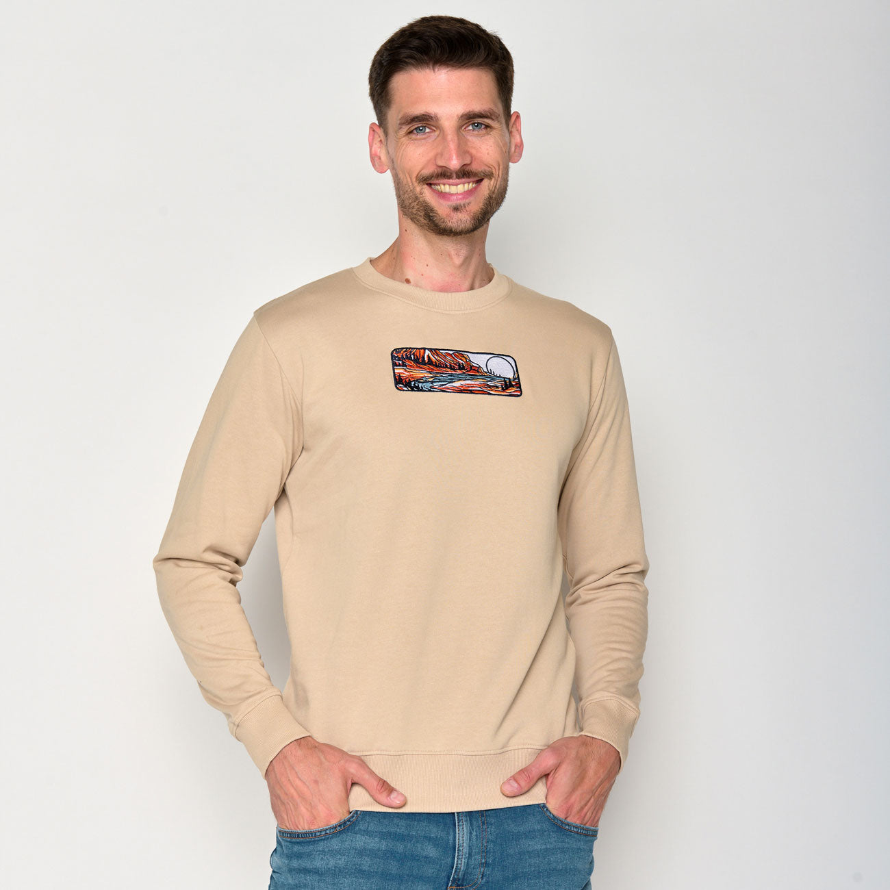 Pull broderie rivière en coton bio - GREENBOMB