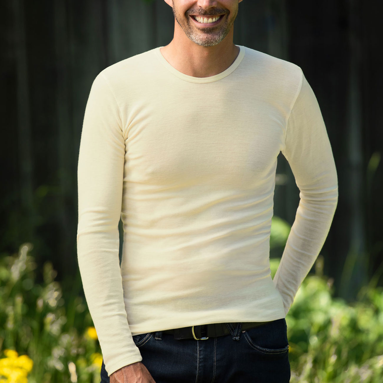 Maillot manches longues homme laine et soie - ENGEL