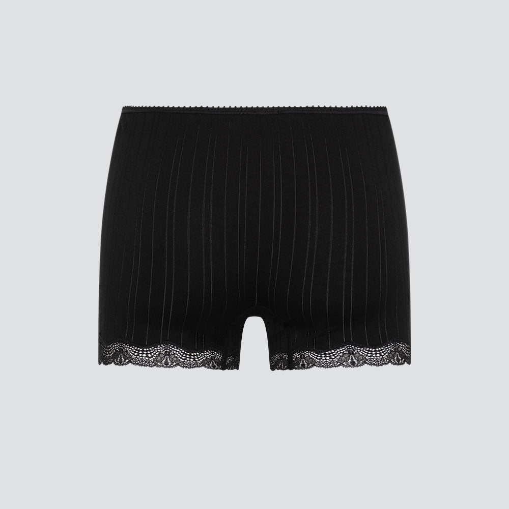 Boxer pour femme cotelé avec dentelle - COMAZO