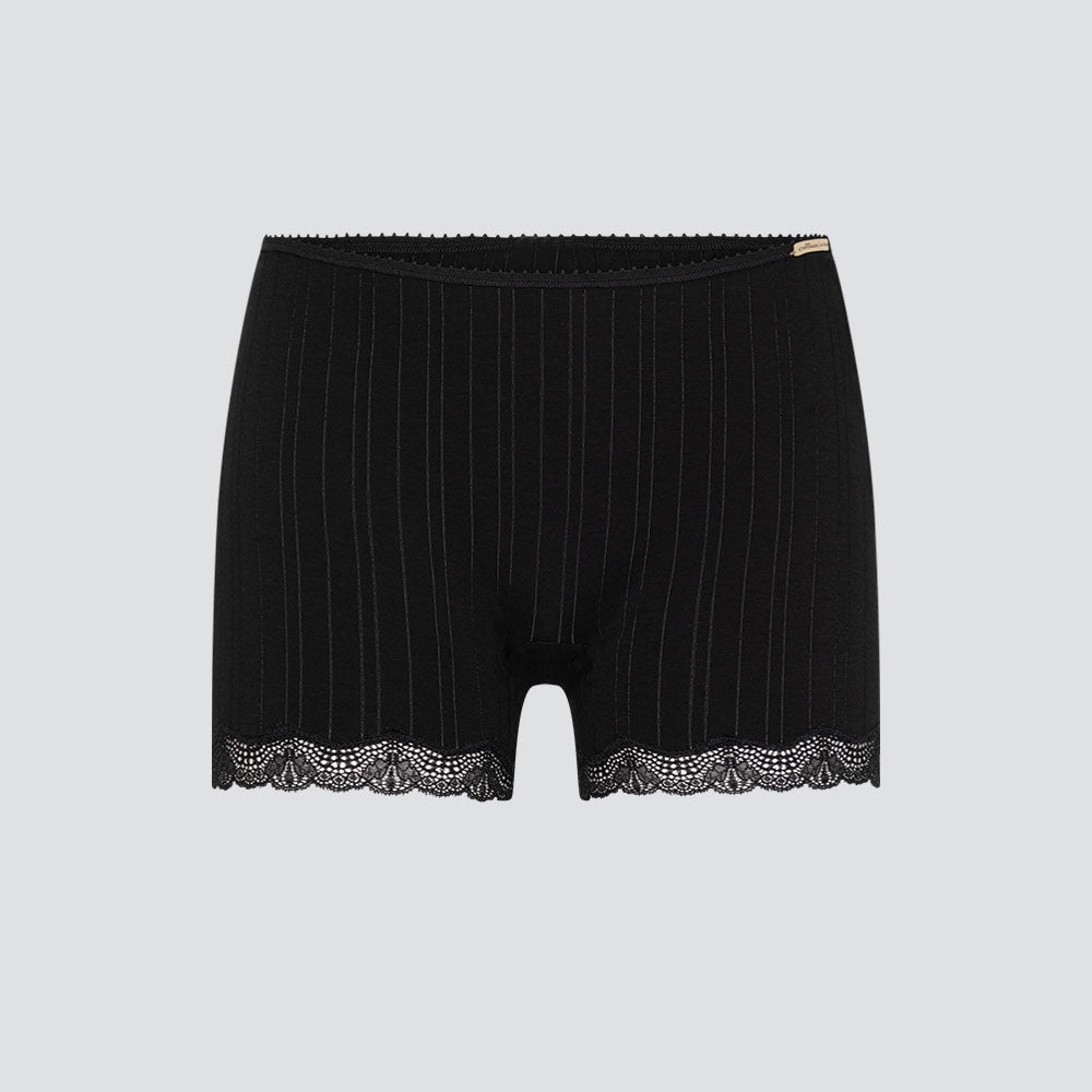 Boxer pour femme cotelé avec dentelle - COMAZO