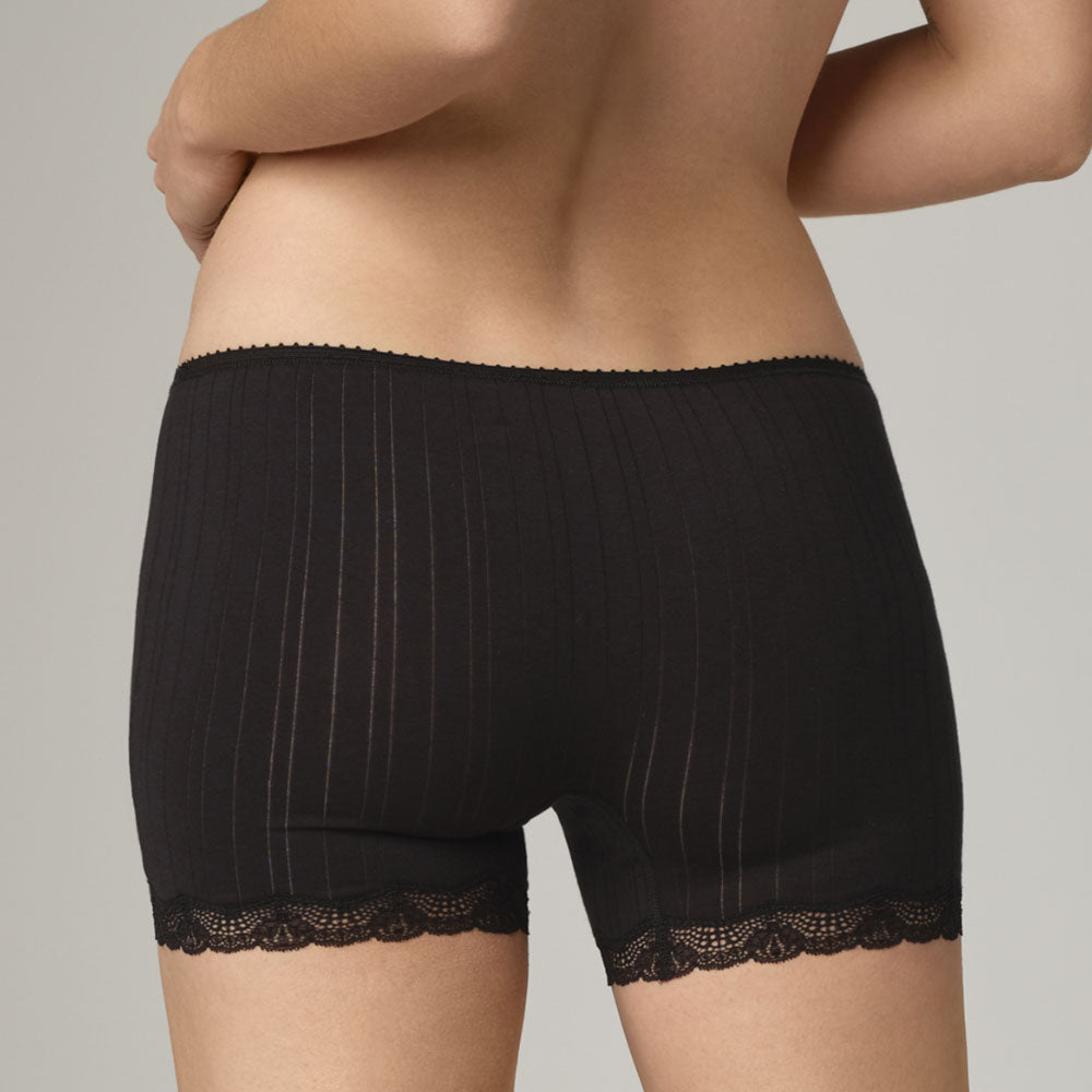 Boxer pour femme cotelé avec dentelle - COMAZO