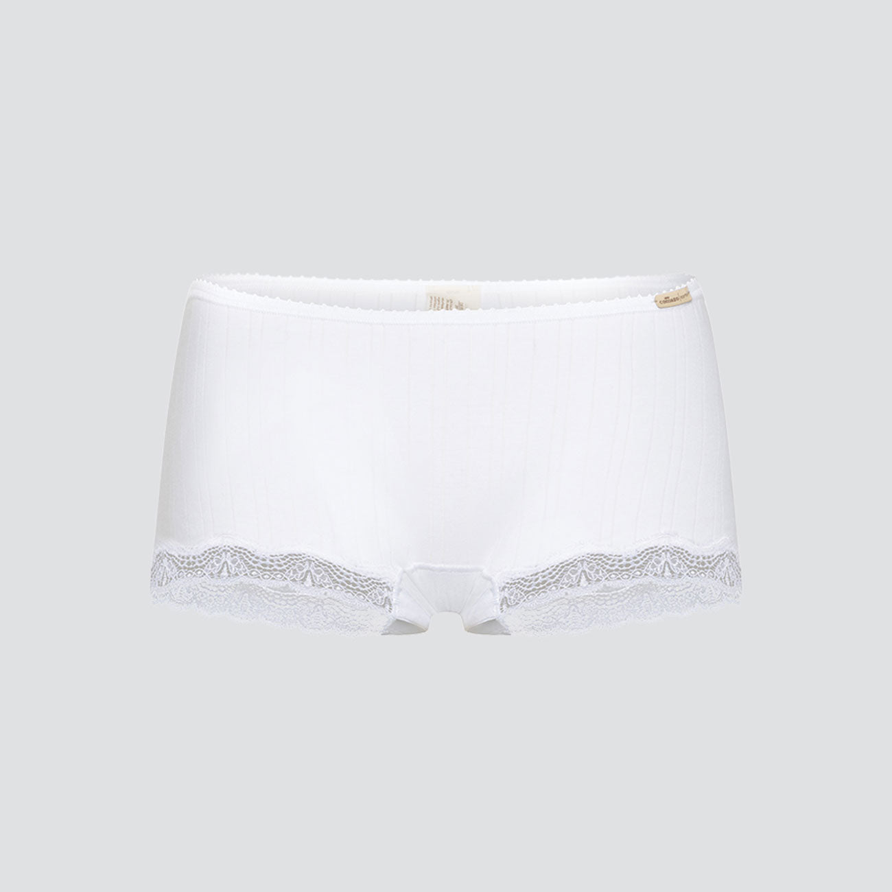 Shorty côtelé et dentelle - COMAZO