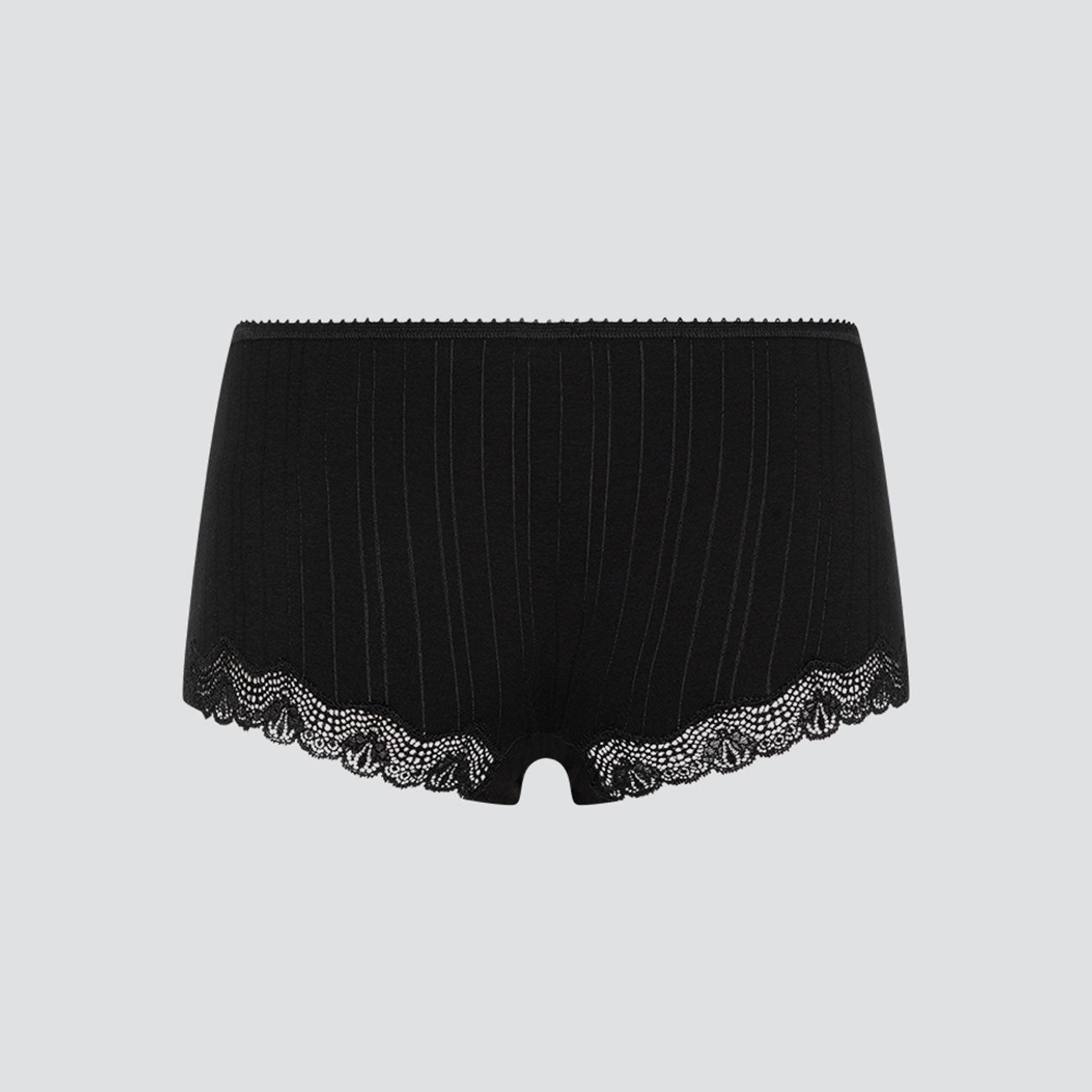 Shorty côtelé et dentelle - COMAZO