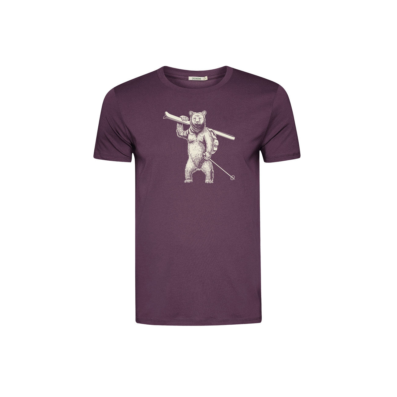 T-shirt ours au ski en coton bio - GREENBOMB