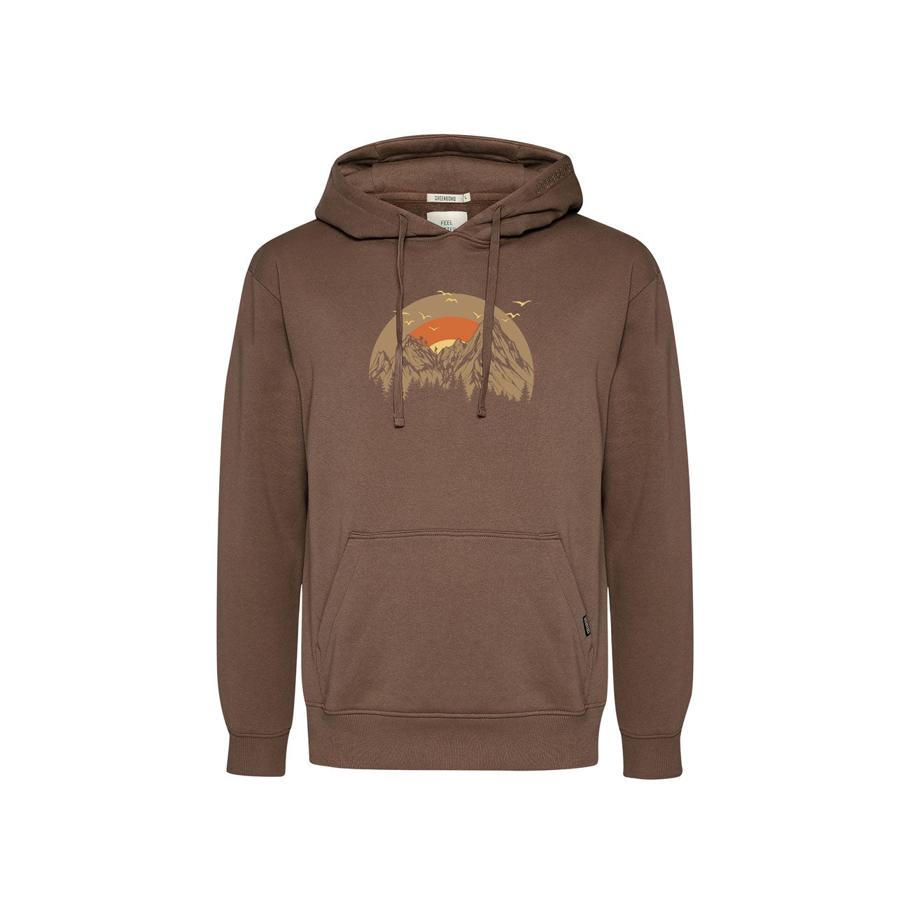 Sweat à capuche montagne 100% coton bio - GREENBOMB