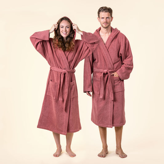 Peignoir à capuche ORLANDO 100% coton bio - LIVING CRAFTS