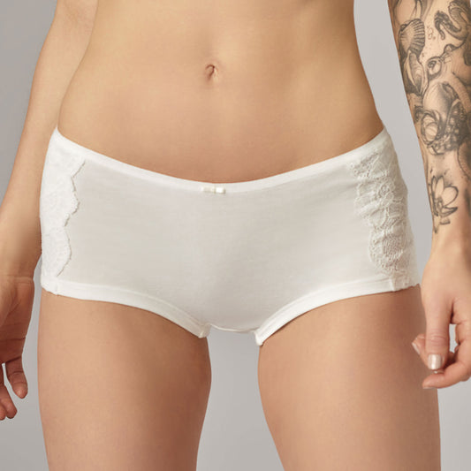 Shorty empiècement en dentelle sur les côtés - COMAZO