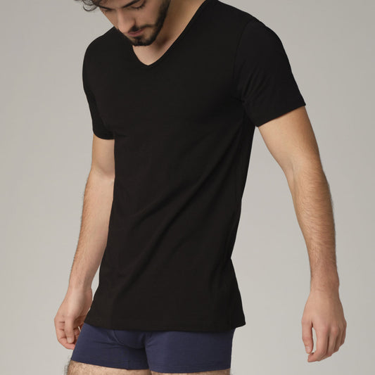 Maillot col V en coton bio - COMAZO