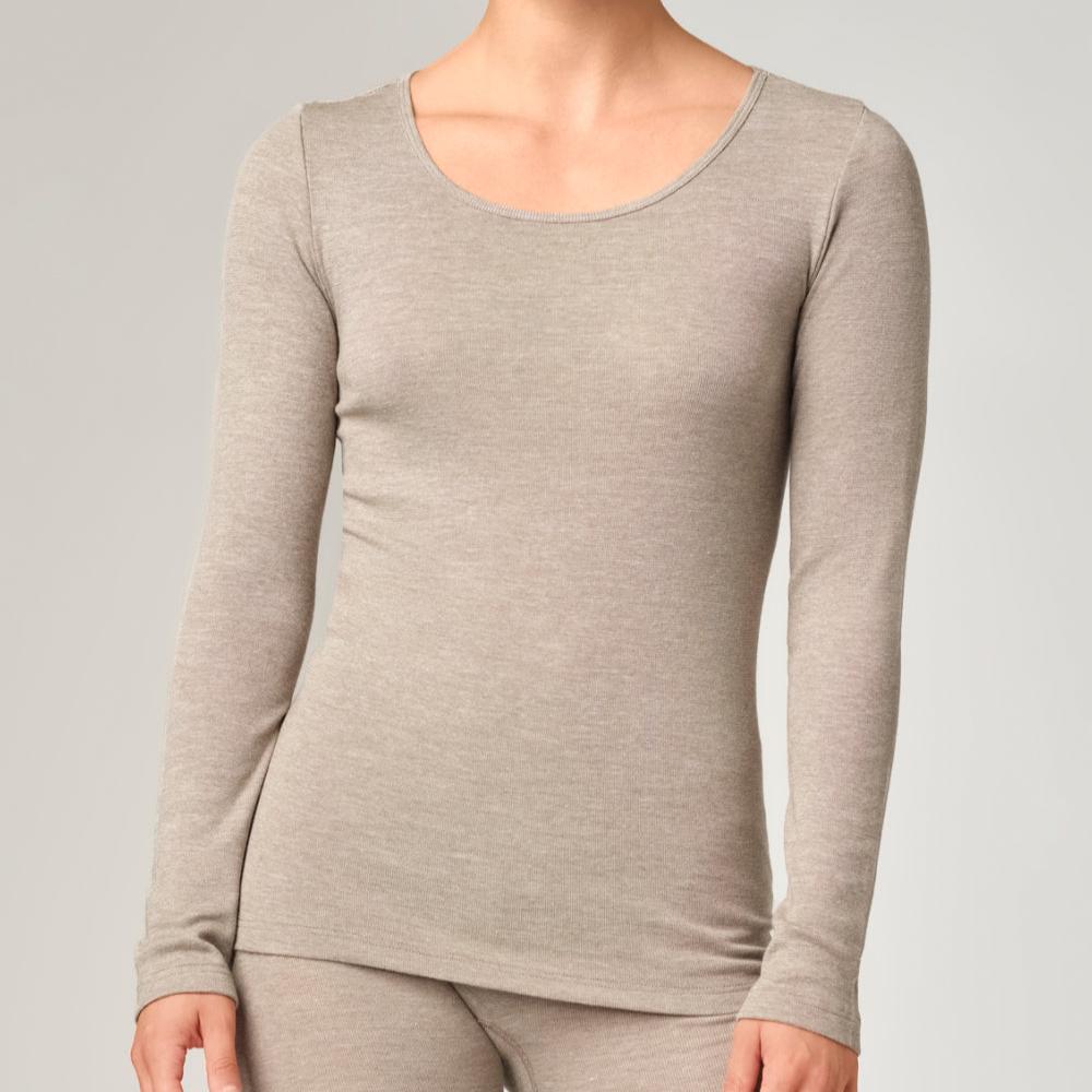 Maillot manches longues en coton laine et soie - COMAZO