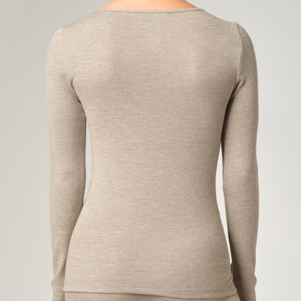 Maillot manches longues en coton laine et soie - COMAZO