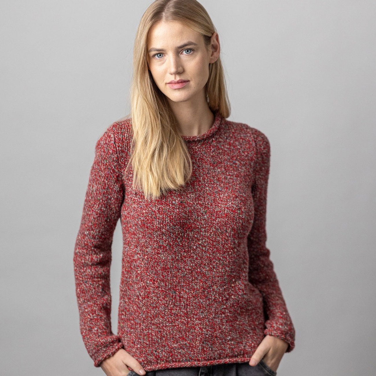 Pull Chiné roulotté femme 100% laine mérinos - FISHERMAN