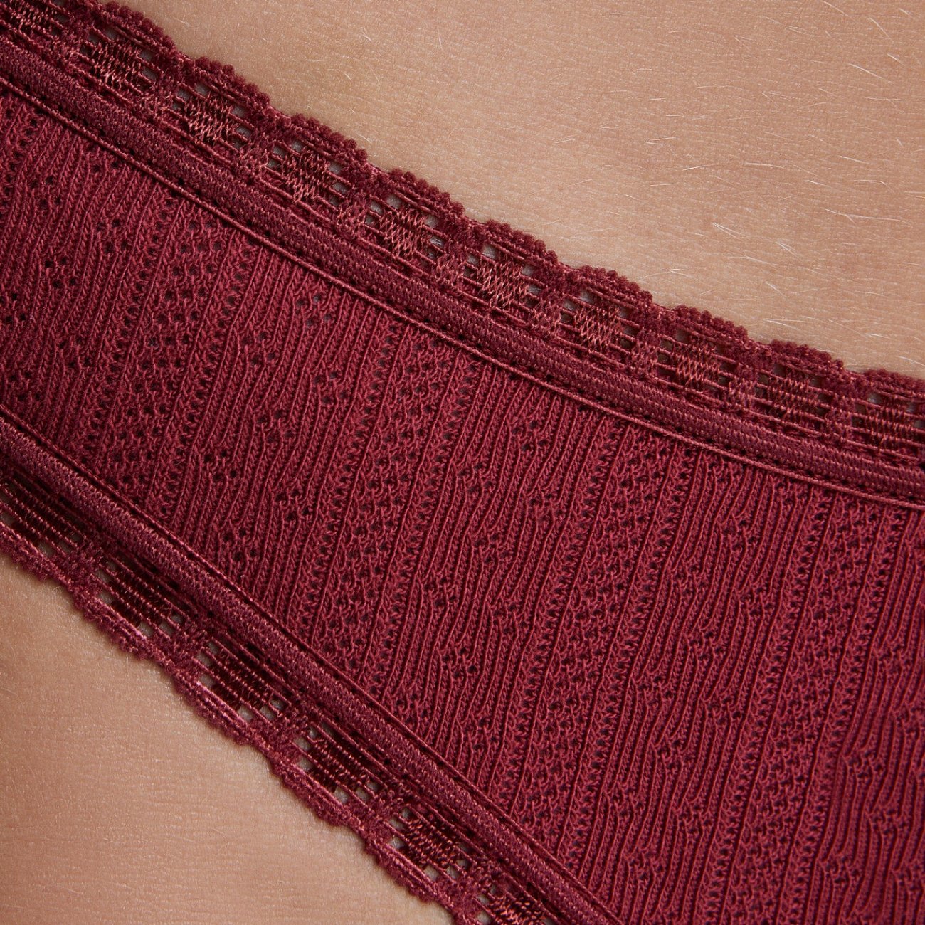 Slip pointelle et dentelle - ALBERO