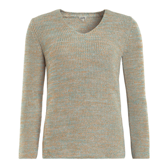 Pull OLENA en coton col V - LIVING CRAFTS