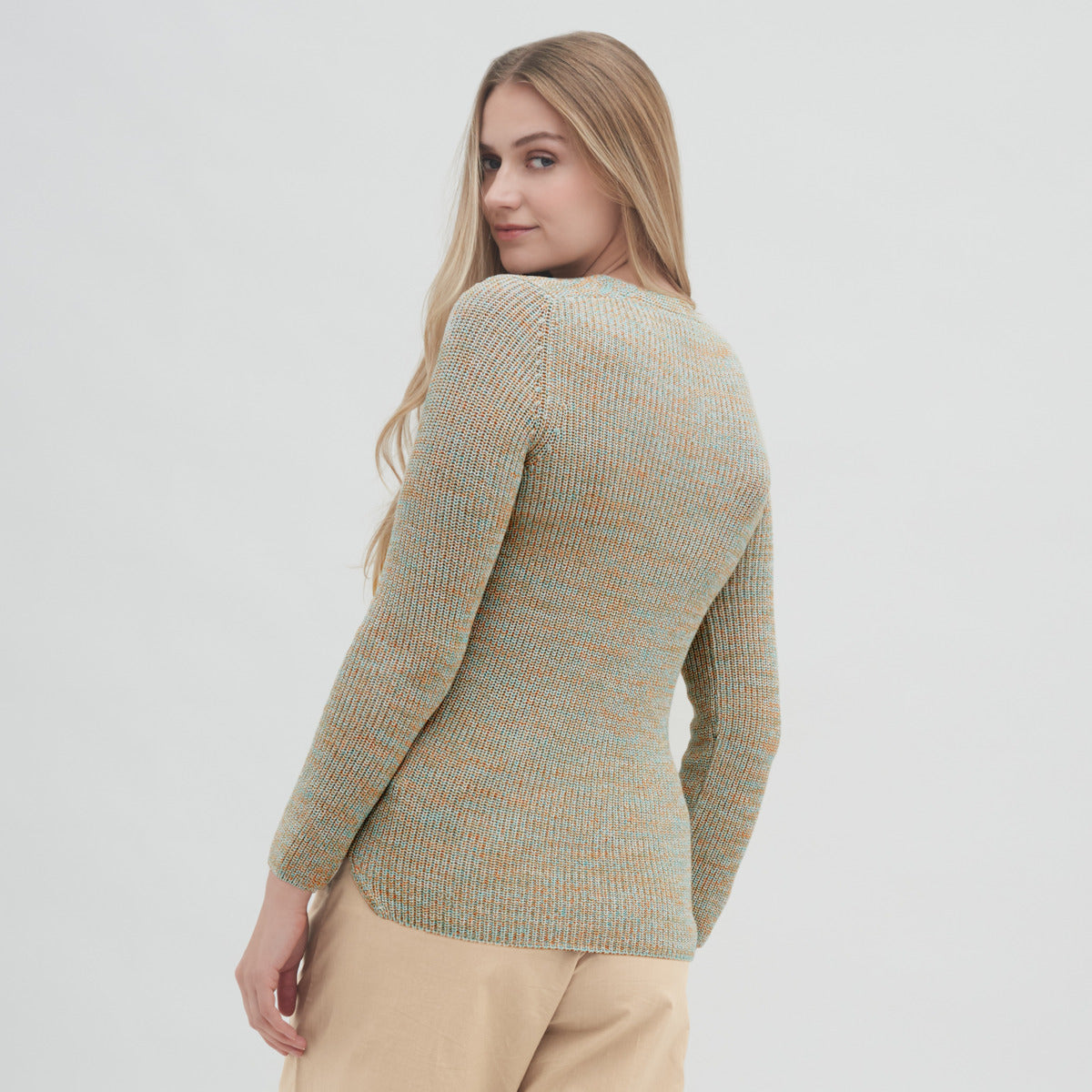 Pull OLENA en coton col V - LIVING CRAFTS