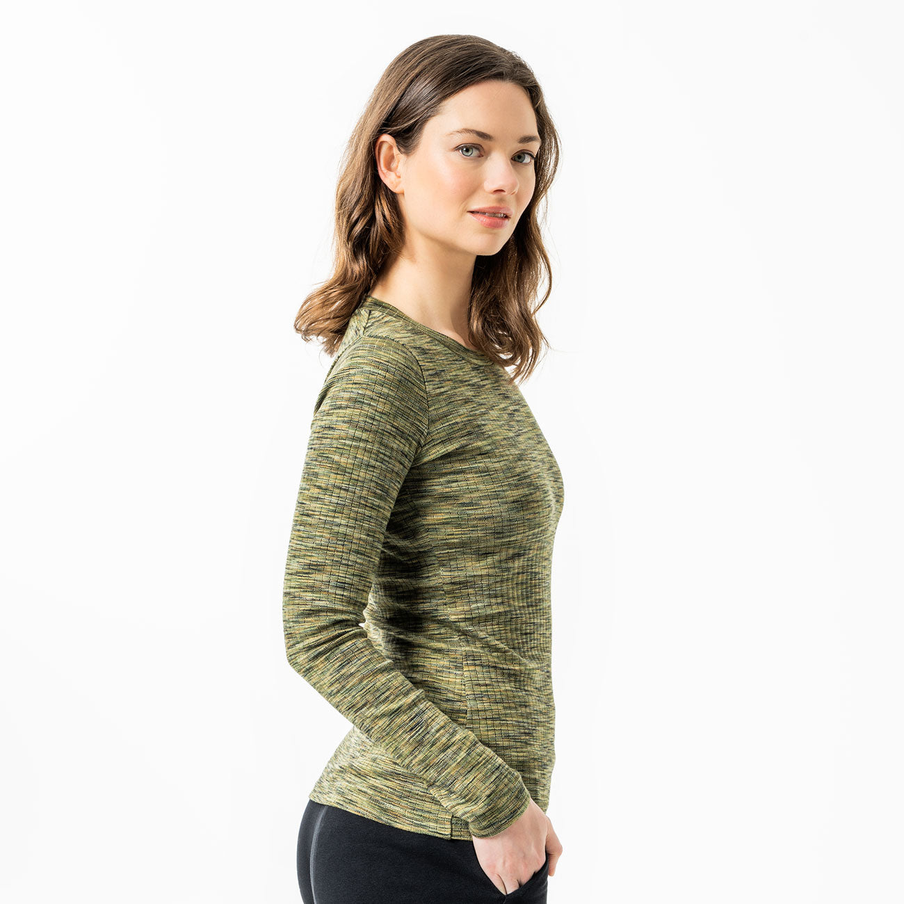 T-shirt côtelé PRISCA en coton bio - LIVING CRAFTS
