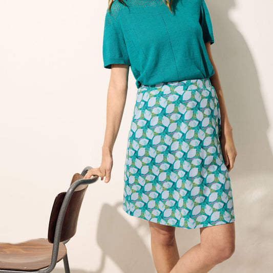 Jupe imprimé citron en jersey - MADNESS