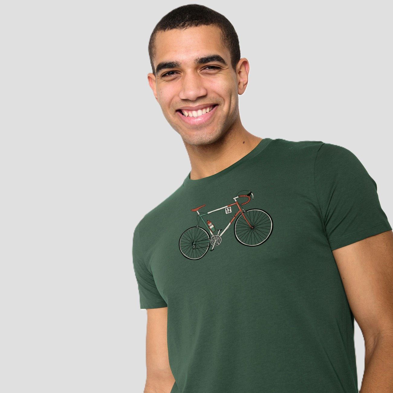 T-shirt vélo de route ENZO en coton bio - GREENBOMB