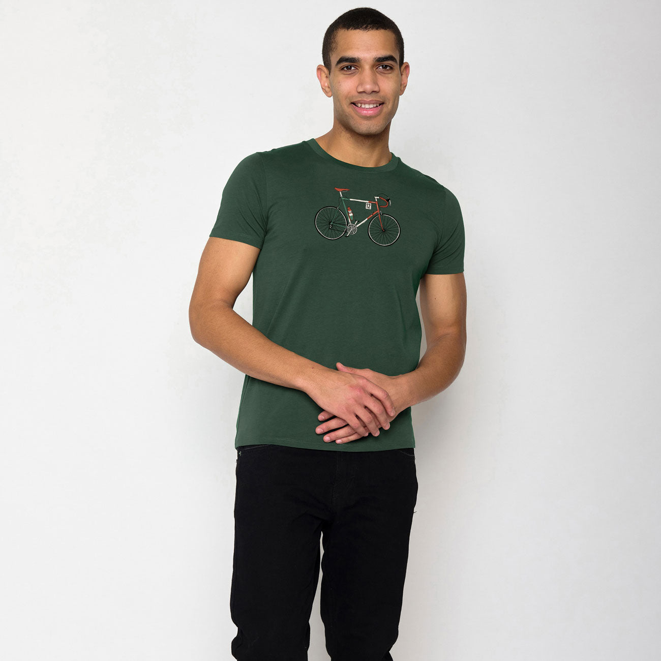 T-shirt vélo de route ENZO en coton bio - GREENBOMB