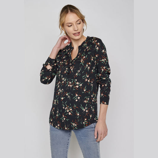 Blouse Nightflowers EcoVero - GREENBOMB