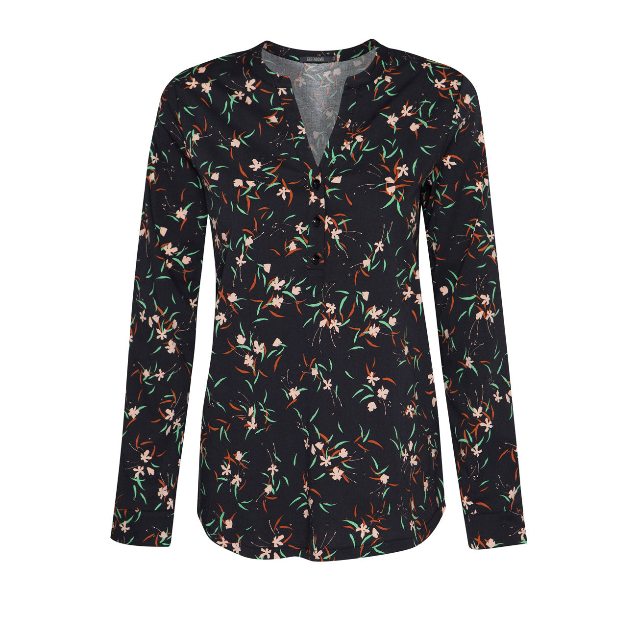 Blouse Nightflowers EcoVero - GREENBOMB