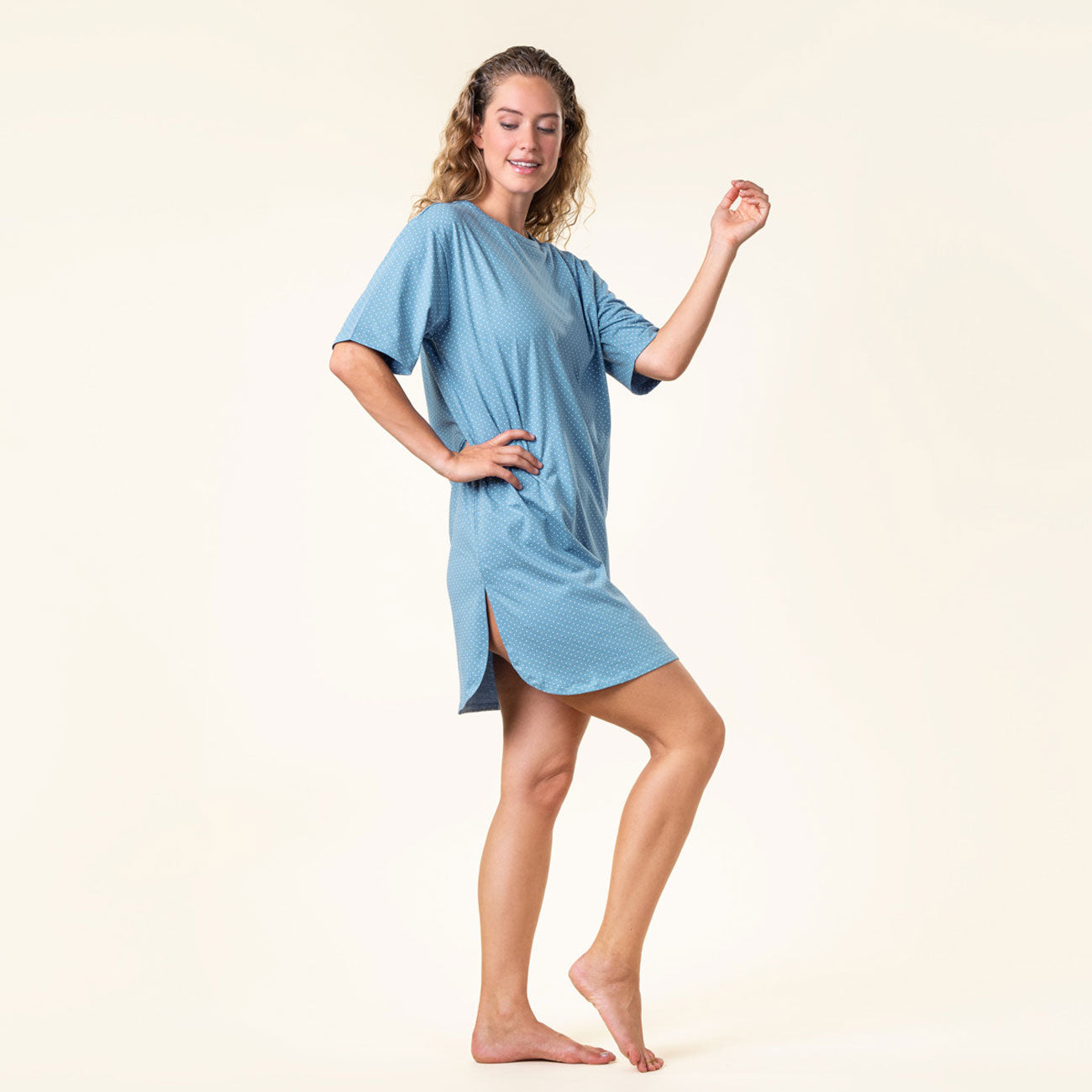 T-Shirt large de nuit BERIT en coton bio - LIVING CRAFTS
