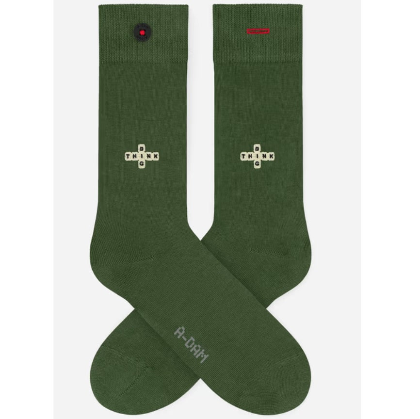 Chaussettes brodées Bouton - ADAM