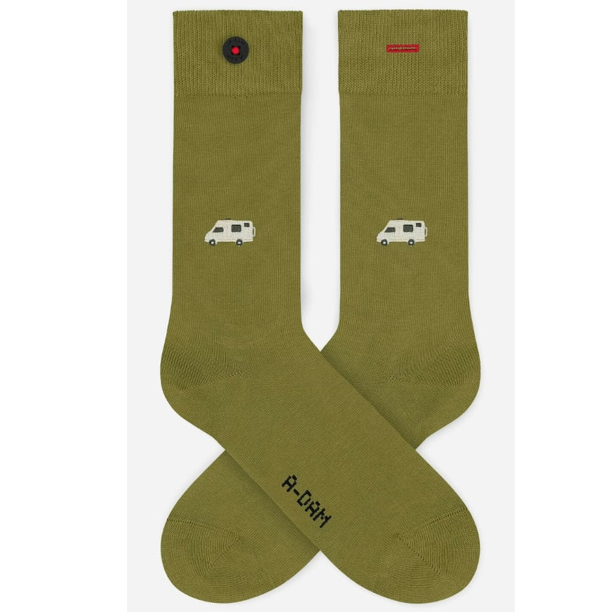 Chaussettes brodées Bouton - ADAM