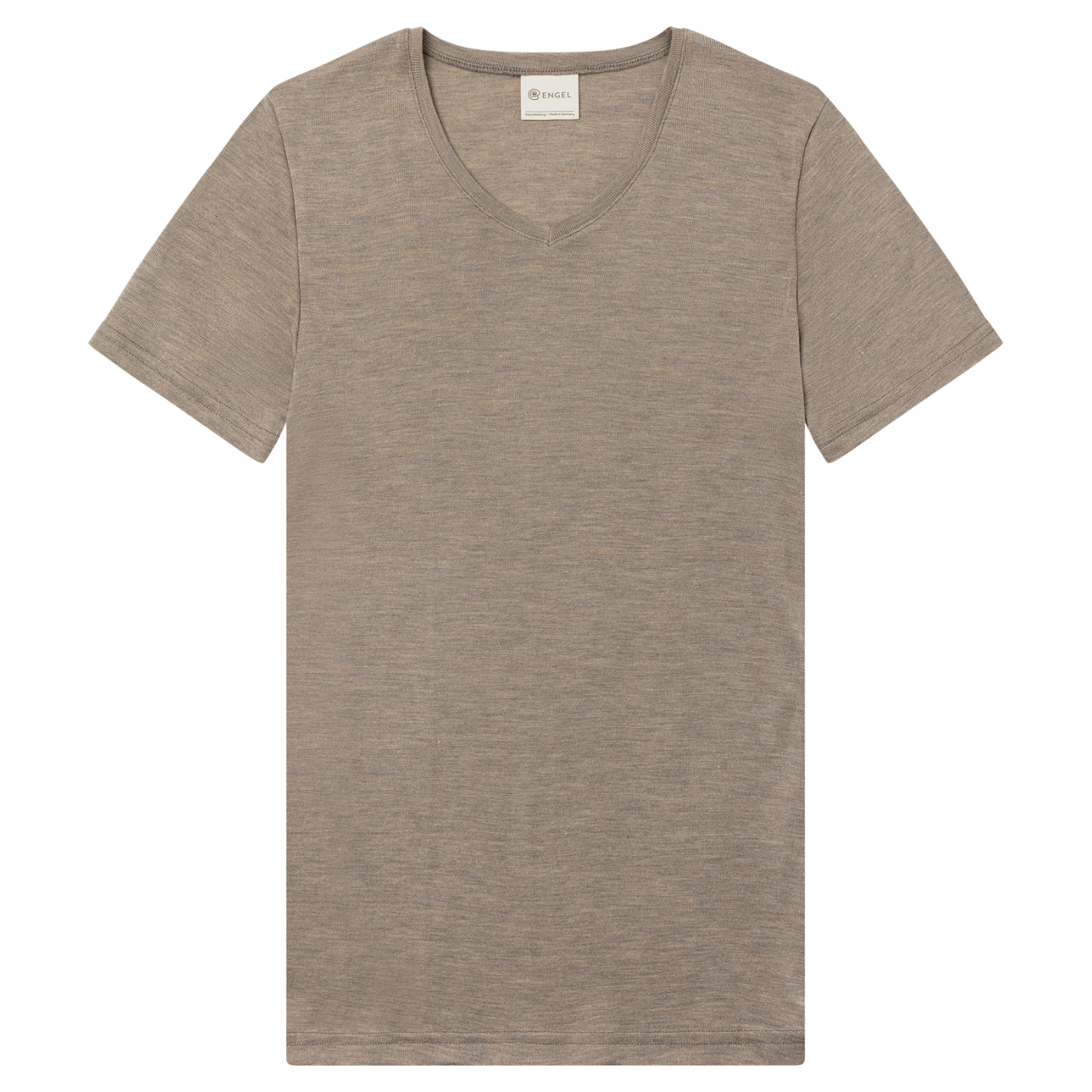 Maillot manches courtes col V homme laine et soie - ENGEL