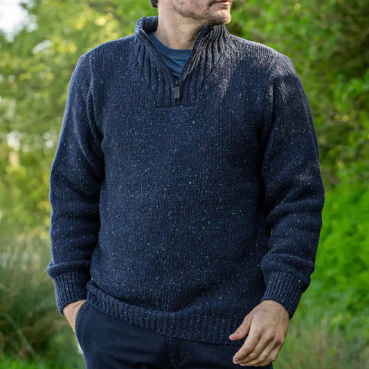 Pull col camionneur en laine mérinos - FISHERMAN