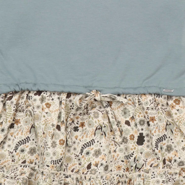 Robe sweat FALL FLOWERS en coton bio - WALKIDDY