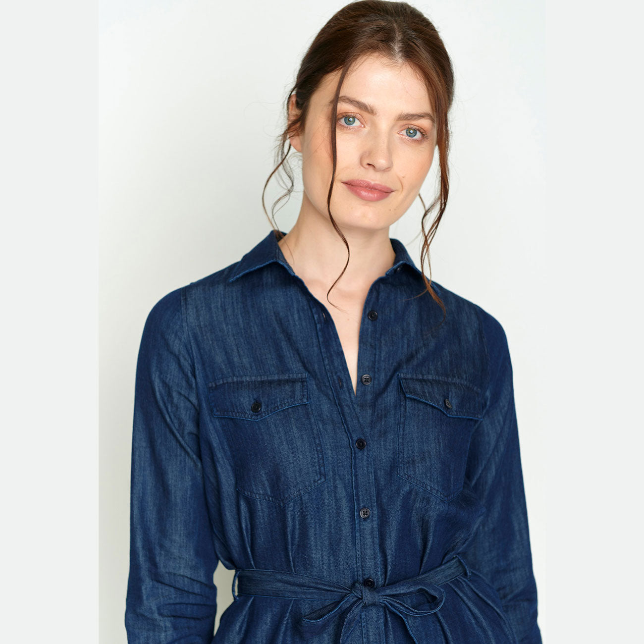 Robe en jeans manches longues JAZZ - GREENBOMB