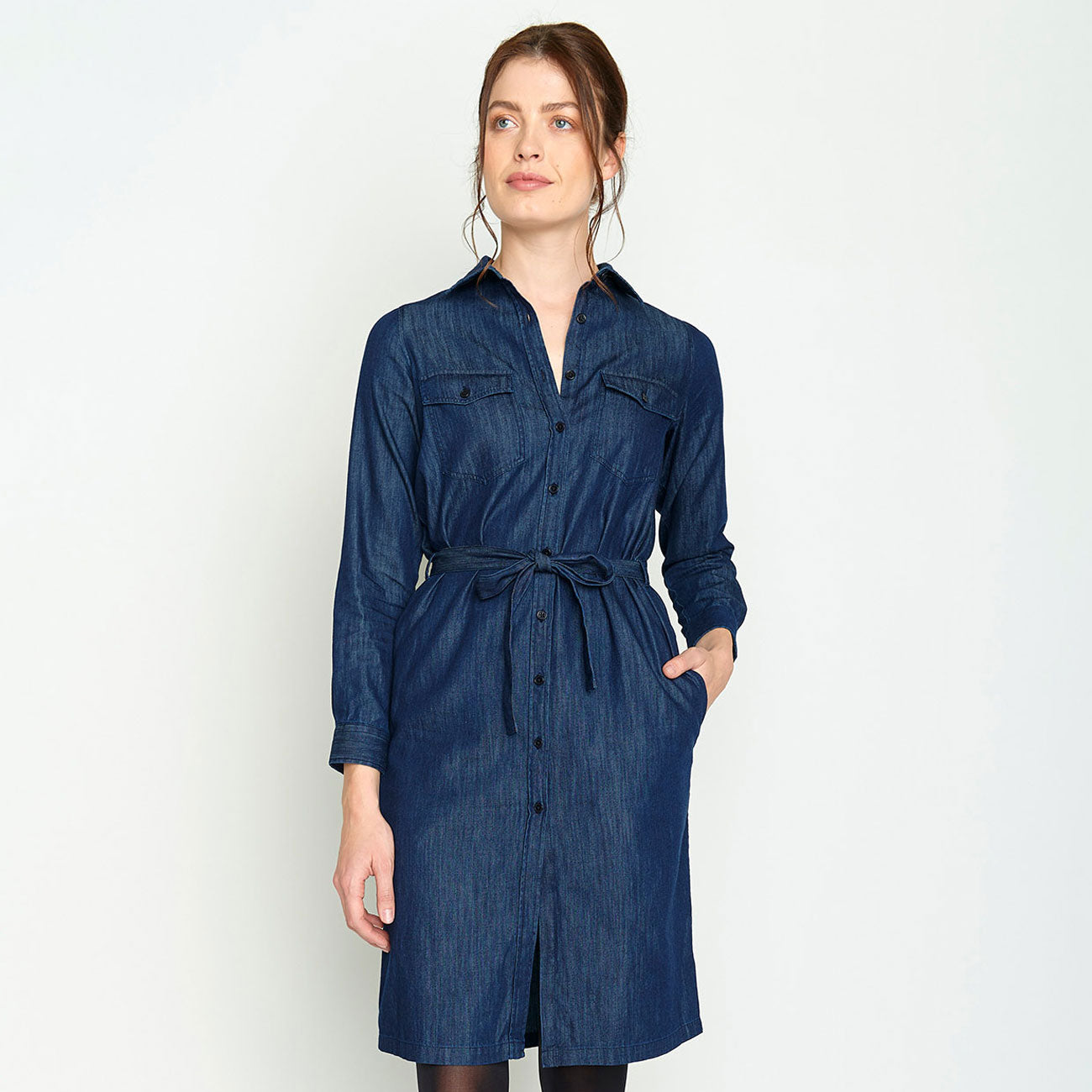 Robe en jeans manches longues JAZZ - GREENBOMB