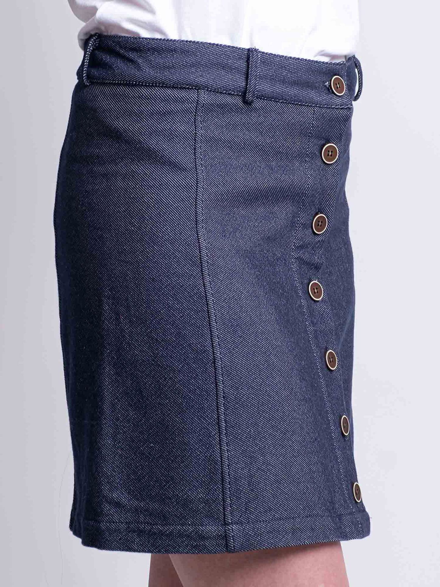 Jupe jeans boutonnée 1083 x Les Hirondelles