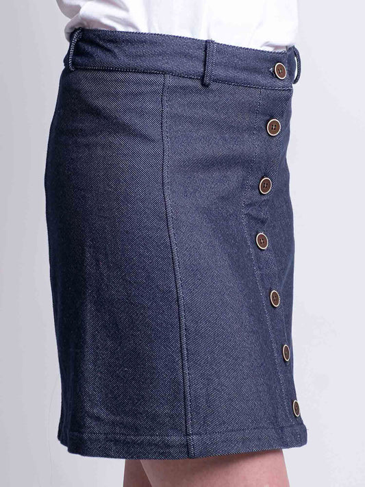 Jupe jeans boutonnée 1083 x Les Hirondelles