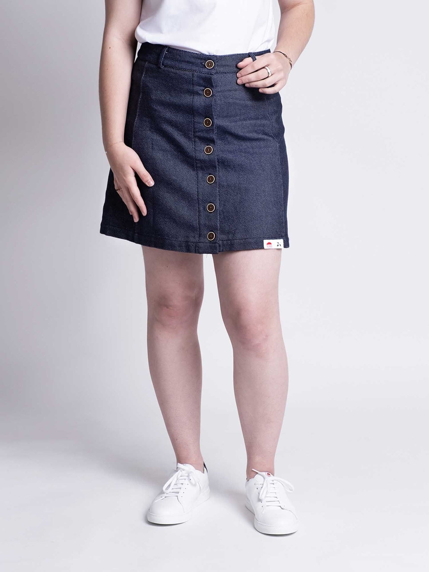 Jupe jeans boutonnée 1083 x Les Hirondelles