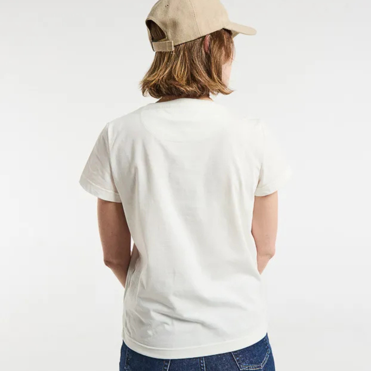 T-shirt Blanche broderie champignon - LA GENTLE FACTORY