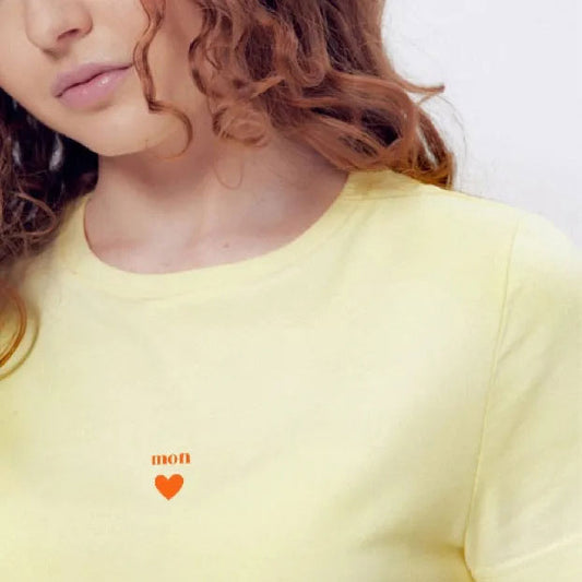 T-shirt PRUNE Mon coeur - LA GENTLE FACTORY