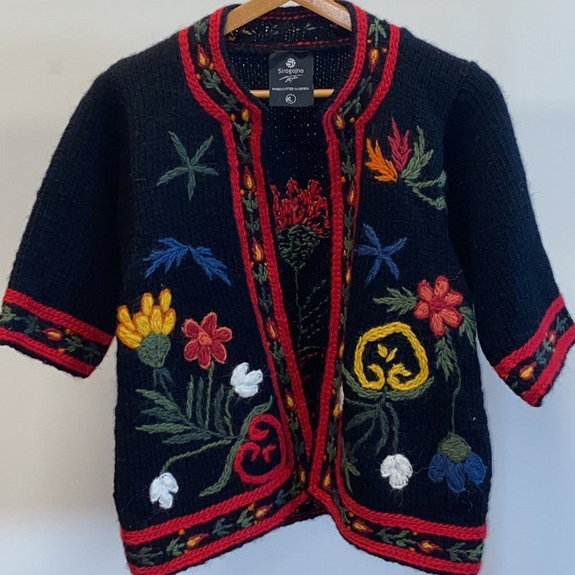 Veste courte 100% laine tricoté - Vent d'Est - SIROGOJNO