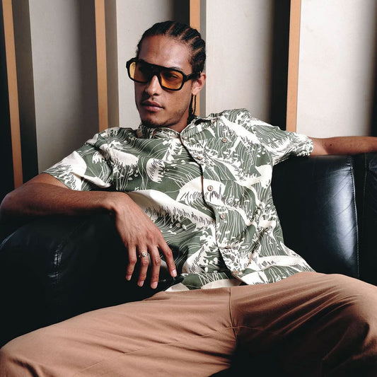 Chemise SPINDRIFT imprimé en coton bio - KOMODO