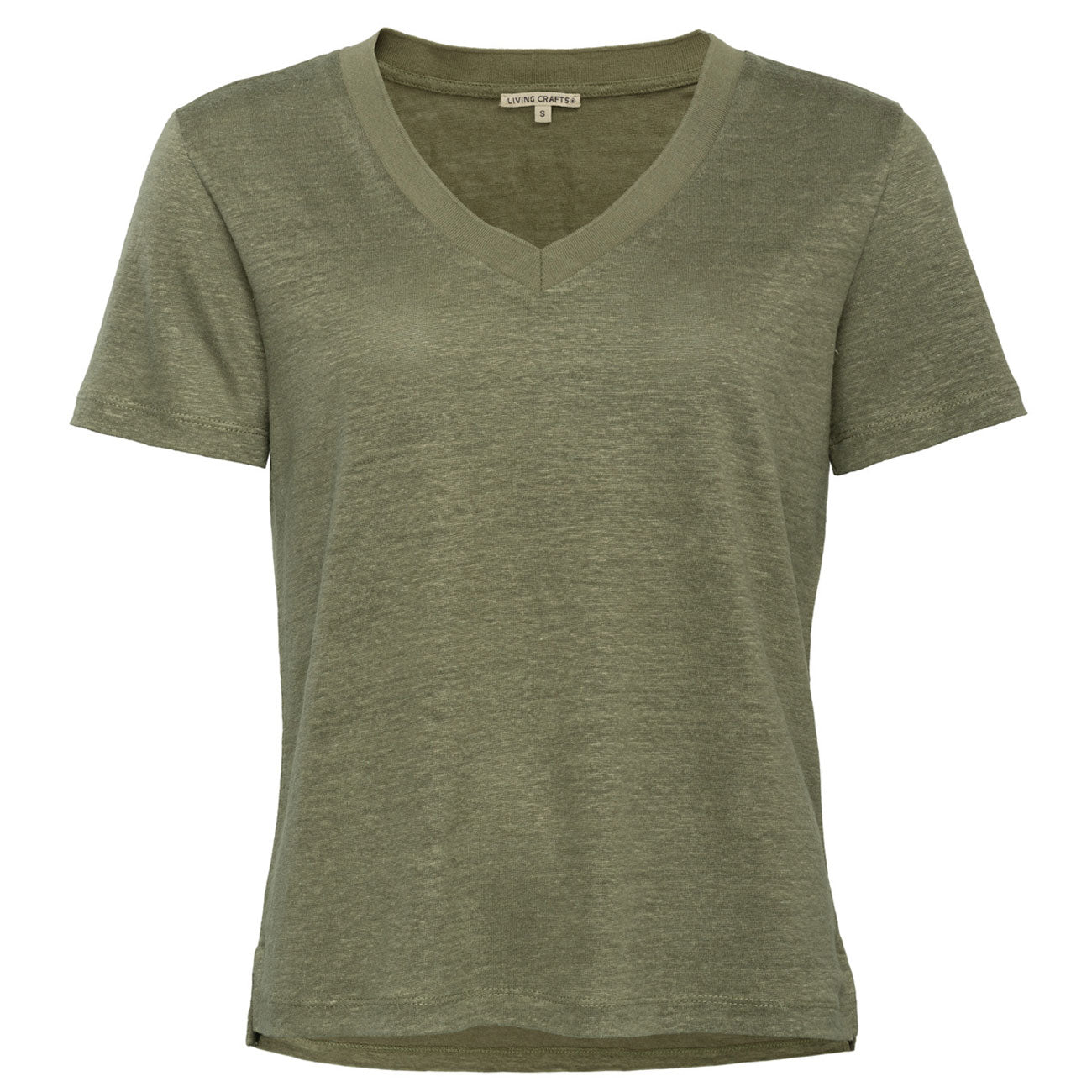 T-shirt col V TALIDA en 100% lin - LIVING CRAFTS