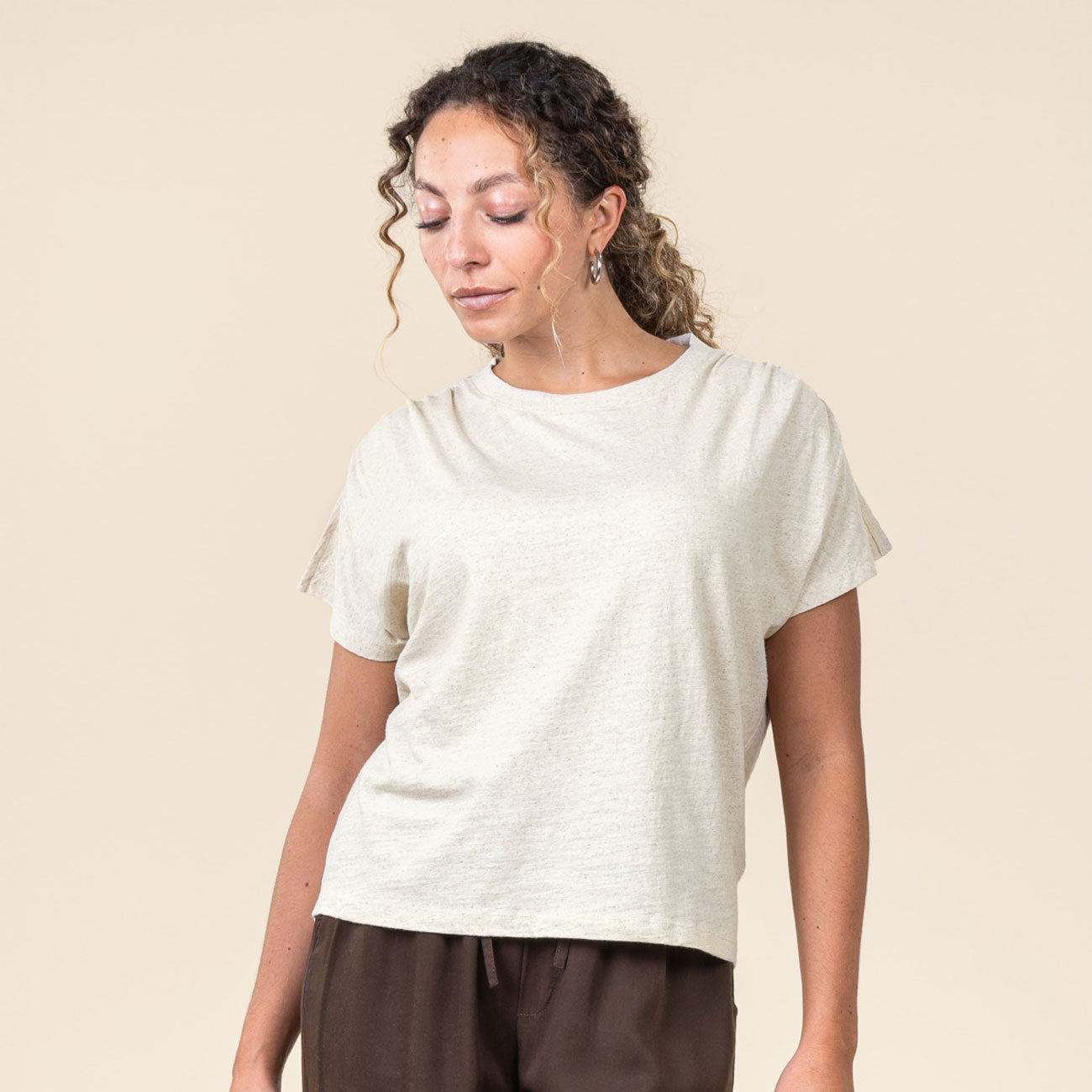 T-shirt TOLA en coton bio et lin - LIVING CRAFTS